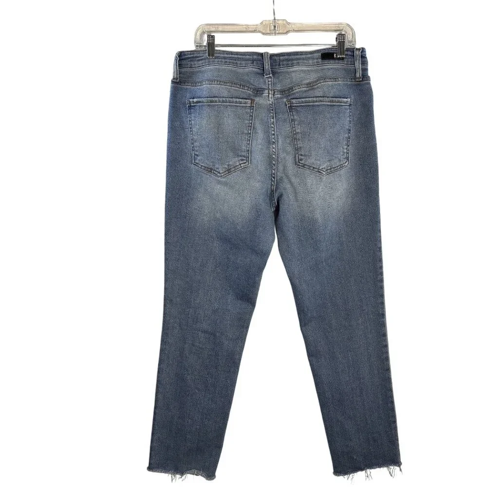 Kut From The Kloth Rachael Fab Ab Mom Jeans Size 14 Medium Wash High Rise Button - Picture 3 of 10